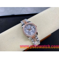 ロレックスコピー デイトジャスト（Datejust）31mm 279160“ダイヤモンド・フラワー文字盤・リングコマンド機能搭載三角坑紋ベゼル＋ブレスレット” レディース専用モデル