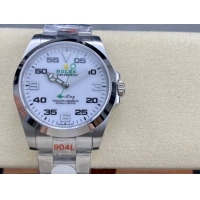 ロレックスコピー エアキング（Air-King）40mm 126900“ホワイト文字盤・緑色秒針＋インデックス” メンズ専用モデル