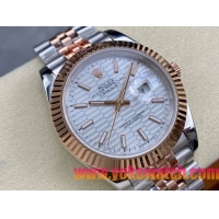 ロレックスコピー デイトジャスト（Datejust）41mm 278240“ホワイト・ハニカム文字盤・ローズゴールドベゼル＋ブレスレット” レディース専用モデル