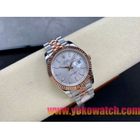 ロレックスコピー デイトジャスト（Datejust）41mm 278240“ホワイト・ハニカム文字盤・ローズゴールドベゼル＋ブレスレット” レディース専用モデル