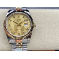 ロレックスコピー デイトジャスト（Datejust）41mm 278240“ゴールド・ハニカム文字盤・ダイヤモンドインデックス＋リングコマンド機能搭載三角坑紋ベゼル＋ブレスレット” レディース専用モデル