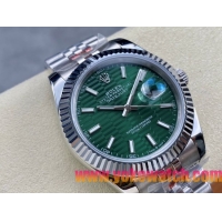 ロレックスコピー デイトジャスト（Datejust）41mm 278240“グリーン・ハニカム文字盤・バトン型インデックス＋リングコマンド機能搭載三角坑紋ベゼル＋ブレスレット” レディース専用モデル