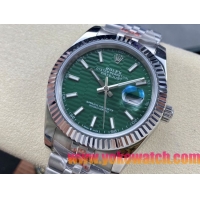 ロレックスコピー デイトジャスト（Datejust）41mm 278240“グリーン・ハニカム文字盤・バトン型インデックス＋リングコマンド機能搭載三角坑紋ベゼル＋ブレスレット” レディース専用モデル