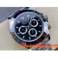 ロレックスコピー デイトナ（Cosmograph Daytona）40mm 116520“ブラック・ダイヤル・ホワイト・サブダイヤル＋ポリッシュベゼル＋オイスターブレスレット” レディース専用モデル  