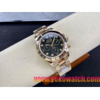 ロレックスコピー コスモグラフ デイトナ（Cosmograph Daytona）40mm 116528“ブラック・ダイヤル・ダイヤモンドインデックス＋ゴールド・ケース＋オイスターブレスレット” レディース専用モデル