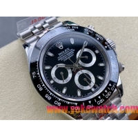 ロレックスコピー コスモグラフ デイトナ（Cosmograph Daytona）40mm 116520“ブラック・ダイヤル・シルバー・サブダイヤル＋ブラック・セラミックベゼル＋オイスターブレスレット” レディース専用モデル