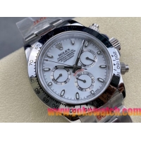 ロレックスコピー コスモグラフ デイトナ（Cosmograph Daytona）40mm 116520“ホワイト・ダイヤル・シルバー・サブダイヤル＋ポリッシュベゼル＋オイスターブレスレット” レディース専用モデル