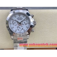 ロレックスコピー コスモグラフ デイトナ（Cosmograph Daytona）40mm 116520“ホワイト・ダイヤル・シルバー・サブダイヤル＋ポリッシュベゼル＋オイスターブレスレット” レディース専用モデル
