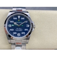 ロレックスコピー エアキング（Air-King）40mm 126900“ブルー・ダイヤル＋グリーン・セコンドハンド＋オイスターブレスレット” レディース専用モデル