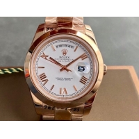 ロレックスコピー デイデイト（Day-Date）41mm 228238“ホワイト・ダイヤル＋ローズゴールドインデックス＋イエローゴールドケース＋オysterブレスレット” レディース専用モデル