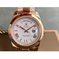 ロレックスコピー デイデイト（Day-Date）41mm 228238“ホワイト・ダイヤル＋ローズゴールドインデックス＋イエローゴールドケース＋オysterブレスレット” レディース専用モデル