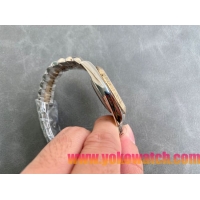ロレックスコピー デイデイト（Day-Date）41mm 228238“ゴールド・ダイヤル＋ホワイトインデックス＋イエローゴールドベゼル＋ステンレスブレスレット” レディース専用モデル
