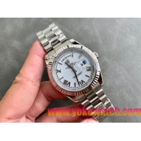 ロレックスコピー デイデイト（Day-Date）41mm 228206“ホワイト・ダイヤル＋シルバーインデックス＋ステンレスベゼル＋ステンレスブレスレット” レディース専用モデル