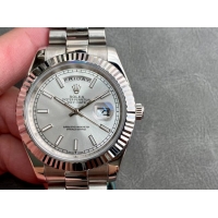 ロレックスコピー デイデイト（Day-Date）41mm 228206“シルバー・ダイヤル＋バーインデックス＋ステンレスベゼル＋ステンレスブレスレット” レディース専用モデル