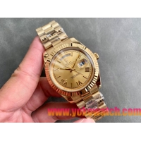 ロレックスコピー デイデイト（Day-Date）41mm 228235“ゴールド・ダイヤル＋バーインデックス＋ゴールドベゼル＋ゴールドブレスレット” レディース専用モデル