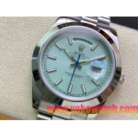 ロレックスコピー デイデイト（Day-Date）41mm 228232“グリーン・ダイヤル＋バーインデックス＋ステンレスベゼル＋ステンレスブレスレット” レディース専用モデル