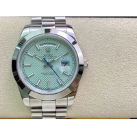 ロレックスコピー デイデイト（Day-Date）41mm 228232“グリーン・ダイヤル＋バーインデックス＋ステンレスベゼル＋ステンレスブレスレット” レディース専用モデル