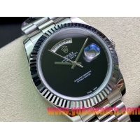 ロレックスコピー デイデイト（Day-Date）41mm 228232“グリーン・ダイヤル＋バーインデックス＋ステンレスベゼル＋ステンレスブレスレット” レディース専用モデル
