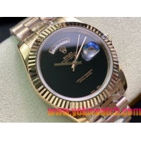 ロレックスコピー デイデイト（Day-Date）41mm 228235R“グリーン・ダイヤル＋バーインデックス＋イエローゴールドベゼル＋ステンレスブレスレット” レディース専用モデル