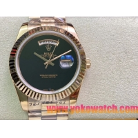 ロレックスコピー デイデイト（Day-Date）41mm 228235R“グリーン・ダイヤル＋バーインデックス＋イエローゴールドベゼル＋ステンレスブレスレット” レディース専用モデル