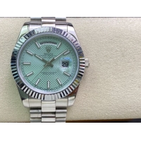 ロレックスコピー デイデイト（Day-Date）41mm 228232“グリーン・ダイヤル＋バーインデックス＋ステンレスベゼル＋ステンレスブレスレット” レディース専用モデル 