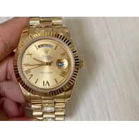 ロレックスコピー デイデイト（Day-Date）41mm 228235R“ゴールド・ダイヤル＋ローマ数字インデックス＋イエローゴールドベゼル＋ステンレスブレスレット” レディース専用モデル