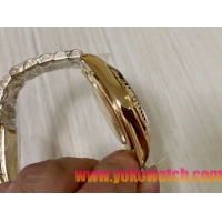 ロレックスコピー デイデイト（Day-Date）41mm 228235R“ゴールド・ダイヤル＋ローマ数字インデックス＋イエローゴールドベゼル＋ステンレスブレスレット” レディース専用モデル