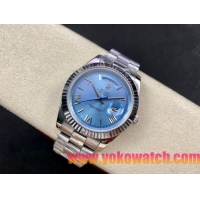 ロレックスコピー デイデイト（Day-Date）41mm 228232“ブルー・ダイヤル＋ローマ数字インデックス＋ステンレスベゼル＋ステンレスブレスレット” レディース専用モデル