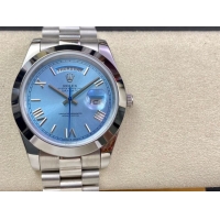ロレックスコピー デイデイト（Day-Date）41mm 228232“ブルー・ダイヤル＋ローマ数字インデックス＋ステンレスベゼル＋ステンレスブレスレット” レディース専用モデル 