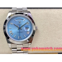 ロレックスコピー デイデイト（Day-Date）41mm 228232“ブルー・ダイヤル＋ローマ数字インデックス＋ステンレスベゼル＋ステンレスブレスレット” レディース専用モデル 