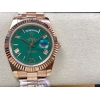 ロレックスコピー デイデイト（Day-Date）41mm 228235“グリーン・ダイヤル＋ローマ数字インデックス＋イエローゴールドベゼル＋イエローゴールドブレスレット” レディース専用モデル