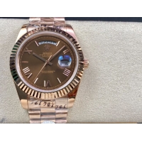 ロレックスコピー デイデイト（Day-Date）41mm 228235“ブラウン・ダイヤル＋ローマ数字インデックス＋イエローゴールドベゼル＋イエローゴールドブレスレット” レディース専用モデル