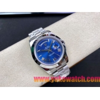 ロレックスコピー デイデイト（Day-Date）41mm 228235“ブルー・ダイヤル＋ローマ数字インデックス＋シルバーベゼル＋ステンレスブレスレット” レディース専用モデル