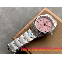 ロレックスコピー オイスター・パーペチュアル（Oyster Perpetual）41mm 126000“ピンク・ダイヤル＋バーインデックス＋ポリッシュベゼル＋316Lスチールブレスレット” レディース専用モデル