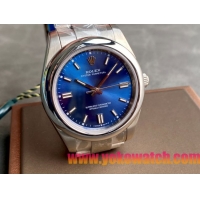 ロレックスコピー オイスター・パーペチュアル（Oyster Perpetual）41mm 126000“ブルー・ダイヤル＋バーインデックス＋ポリッシュベゼル＋316Lスチールブレスレット” レディース専用モデル