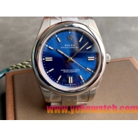 ロレックスコピー オイスター・パーペチュアル（Oyster Perpetual）41mm 126000“ブルー・ダイヤル＋バーインデックス＋ポリッシュベゼル＋316Lスチールブレスレット” レディース専用モデル
