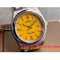 ロレックスコピー パーペチュアル（Oyster Perpetual）41mm 126000“イエロー・ダイヤル＋バーインデックス＋ポリッシュベゼル＋316Lスチールブレスレット” レディース専用モデル