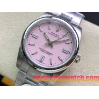 ロレックスコピー オイスター・パーペチュアル（Oyster Perpetual）36mm 278240“ピンク・ダイヤル＋シルバー・バーインデックス＋ポリッシュベゼル＋316Lスチールブレスレット” レディース専用モデル 