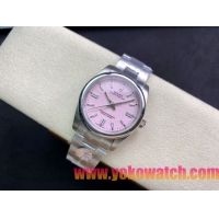 ロレックスコピー オイスター・パーペチュアル（Oyster Perpetual）36mm 278240“ピンク・ダイヤル＋シルバー・バーインデックス＋ポリッシュベゼル＋316Lスチールブレスレット” レディース専用モデル 