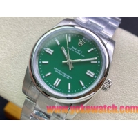 ロレックスコピー オイスター・パーペチュアル（Oyster Perpetual）36mm 278240“グリーン・ダイヤル＋シルバー・バーインデックス＋ポリッシュベゼル＋316Lスチールブレスレット” レディース専用モデル