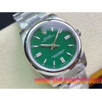 ロレックスコピー オイスター・パーペチュアル（Oyster Perpetual）36mm 278240“グリーン・ダイヤル＋シルバー・バーインデックス＋ポリッシュベゼル＋316Lスチールブレスレット” レディース専用モデル