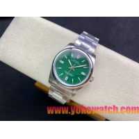 ロレックスコピー オイスター・パーペチュアル（Oyster Perpetual）36mm 278240“グリーン・ダイヤル＋シルバー・バーインデックス＋ポリッシュベゼル＋316Lスチールブレスレット” レディース専用モデル