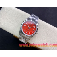 ロレックスコピー オイスター・パーペチュアル（Oyster Perpetual）36mm 278240“オレンジ・ダイヤル＋シルバー・バーインデックス＋ポリッシュベゼル＋316Lスチールブレスレット” レディース専用モデル
