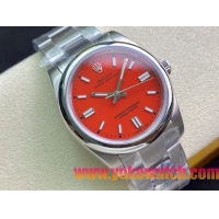 ロレックスコピー オイスター・パーペチュアル（Oyster Perpetual）36mm 278240“オレンジ・ダイヤル＋シルバー・バーインデックス＋ポリッシュベゼル＋316Lスチールブレスレット” レディース専用モデル