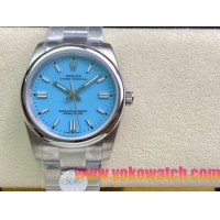 ロレックスコピー オイスター・パーペチュアル（Oyster Perpetual）36mm 278240“スカイブルー・ダイヤル＋シルバー・バーインデックス＋ポリッシュベゼル＋316Lスチールブレスレット” レディース専用モデル