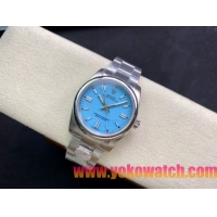 ロレックスコピー オイスター・パーペチュアル（Oyster Perpetual）36mm 278240“スカイブルー・ダイヤル＋シルバー・バーインデックス＋ポリッシュベゼル＋316Lスチールブレスレット” レディース専用モデル