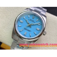 ロレックスコピー オイスター・パーペチュアル（Oyster Perpetual）36mm 278240“スカイブルー・ダイヤル＋シルバー・バーインデックス＋ポリッシュベゼル＋316Lスチールブレスレット” レディース専用モデル
