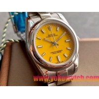 ロレックスコピー オイスター・パーペチュアル（Oyster Perpetual）31mm 277200“イエロー・ダイヤル＋シルバー・バーインデックス＋ポリッシュベゼル＋316Lスチールブレスレット” レディース専用モデル