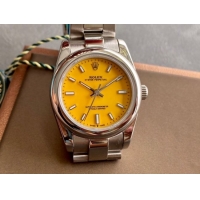 ロレックスコピー オイスター・パーペチュアル（Oyster Perpetual）31mm 277200“イエロー・ダイヤル＋シルバー・バーインデックス＋ポリッシュベゼル＋316Lスチールブレスレット” レディース専用モデル