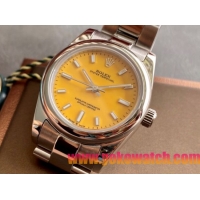 ロレックスコピー オイスター・パーペチュアル（Oyster Perpetual）31mm 277200“イエロー・ダイヤル＋シルバー・バーインデックス＋ポリッシュベゼル＋316Lスチールブレスレット” レディース専用モデル